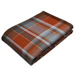 Load image into Gallery viewer, Heritage Burnt Orange + Grey Tartan Throws & Runners