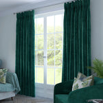 Load image into Gallery viewer, Matt Emerald Velvet Curtains