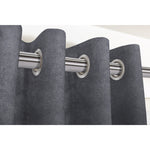 Load image into Gallery viewer, McAlister Textiles Matt Charcoal Grey Velvet Curtains Tailored Curtains 116cm(w) x 182cm(d) (46" x 72")