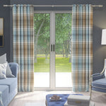 Load image into Gallery viewer, Angus Duck Egg Blue Tartan Curtains