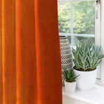 Load image into Gallery viewer, McAlister Textiles Matt Burnt Orange Velvet Curtains Tailored Curtains