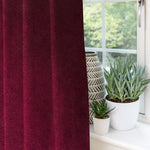Load image into Gallery viewer, McAlister Textiles Matt Wine Red Velvet Curtains Tailored Curtains