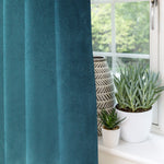 Load image into Gallery viewer, McAlister Textiles Matt Blue Teal Velvet Curtains Tailored Curtains