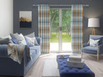 Load image into Gallery viewer, Angus Duck Egg Blue Tartan Curtains