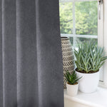 Load image into Gallery viewer, McAlister Textiles Matt Charcoal Grey Velvet Curtains Tailored Curtains