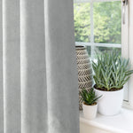 Load image into Gallery viewer, McAlister Textiles Matt Dove Grey Velvet Curtains Tailored Curtains