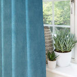 Load image into Gallery viewer, McAlister Textiles Matt Duck Egg Blue Velvet Curtains Tailored Curtains