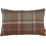 Load image into Gallery viewer, McAlister Textiles Heritage Burnt Orange + Grey Tartan Cushion Cushions and Covers Cover Only 50cm x 30cm