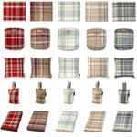 Load image into Gallery viewer, McAlister Textiles Heritage Burnt Orange + Grey Tartan Cushion Cushions and Covers