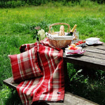 Load image into Gallery viewer, McAlister Textiles Heritage Red + White Tartan Cushion Cushions and Covers