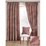 Load image into Gallery viewer, McAlister Textiles Rose Pink Crushed Velvet Curtains Tailored Curtains 116cm(w) x 182cm(d) (46" x 72")