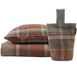 Load image into Gallery viewer, McAlister Textiles Heritage Burnt Orange + Grey Tartan Cushion Cushions and Covers