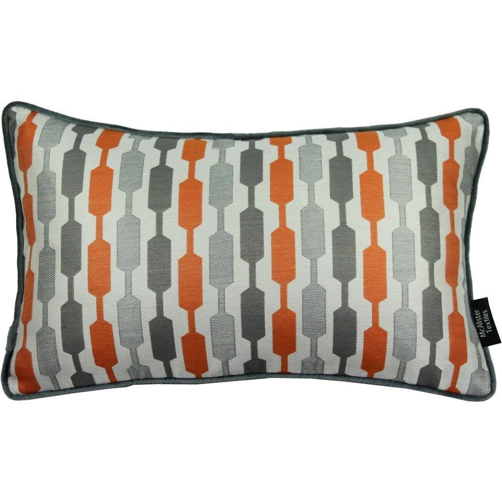 Burnt Orange + Grey Pillow McAlister Textiles Mcalister Trade