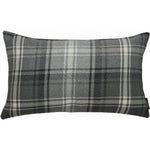 Load image into Gallery viewer, McAlister Textiles Angus Charcoal Grey Tartan Cushion Cushions and Covers Cover Only 50cm x 30cm