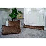 Load image into Gallery viewer, McAlister Textiles Matt Mocha Brown Velvet Cushion Cushions and Covers