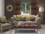 Load image into Gallery viewer, Heritage Purple + Green Tartan Curtains