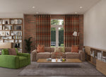 Load image into Gallery viewer, Heritage Burnt Orange + Grey Tartan Curtains