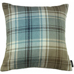 Load image into Gallery viewer, McAlister Textiles Angus Duck Egg Blue Tartan Cushion Cushions and Covers Cover Only 43cm x 43cm