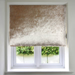 Load image into Gallery viewer, McAlister Textiles Beige Mink Crushed Velvet Roman Blind Roman Blinds Standard Lining 130cm x 200cm