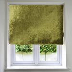Load image into Gallery viewer, McAlister Textiles Lime Green Crushed Velvet Roman Blind Roman Blinds Standard Lining 130cm x 200cm