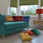 Load image into Gallery viewer, McAlister Textiles Matt Fern Green Velvet Roman Blind Roman Blinds Standard Lining 130cm x 200cm Fern Green