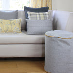 Load image into Gallery viewer, McAlister Textiles Heritage Yellow + Grey Tartan Cushion Cushions and Covers
