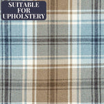 Load image into Gallery viewer, McAlister Textiles Angus Duck Egg Blue Tartan Check Curtain Fabric Fabrics 1 Metre