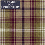Load image into Gallery viewer, McAlister Textiles Angus Purple + Green Tartan Check Curtain Fabric Fabrics 1 Metre