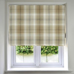 Load image into Gallery viewer, McAlister Textiles Angus Beige Cream Tartan Roman Blind Roman Blinds Standard Lining 130cm x 200cm