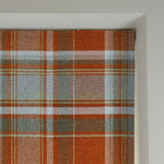 Load image into Gallery viewer, McAlister Textiles Heritage Burnt Orange + Grey Tartan Roman Blind Roman Blinds