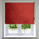 Load image into Gallery viewer, McAlister Textiles Matt Rust Red Orange Velvet Roman Blind Roman Blinds Standard Lining 130cm x 200cm Rust Red