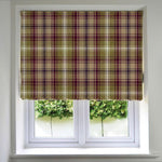 Load image into Gallery viewer, McAlister Textiles Angus Purple + Green Tartan Roman Blind Roman Blinds Standard Lining 130cm x 200cm
