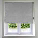 Load image into Gallery viewer, McAlister Textiles Matt Dove Grey Velvet Roman Blind Roman Blinds Standard Lining 130cm x 200cm Dove Grey