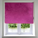 Load image into Gallery viewer, McAlister Textiles Matt Fuchsia Pink Velvet Roman Blind Roman Blinds Standard Lining 130cm x 200cm Fuchsia Pink
