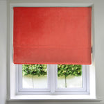 Load image into Gallery viewer, McAlister Textiles Matt Coral Pink Velvet Roman Blind Roman Blinds Standard Lining 130cm x 200cm