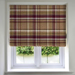 Load image into Gallery viewer, McAlister Textiles Heritage Purple + Green Tartan Roman Blind Roman Blinds Standard Lining 130cm x 200cm