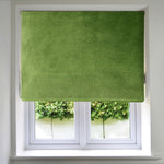 Load image into Gallery viewer, McAlister Textiles Matt Fern Green Velvet Roman Blind Roman Blinds Standard Lining 130cm x 200cm Fern Green