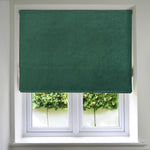 Load image into Gallery viewer, McAlister Textiles Matt Emerald Green Velvet Roman Blind Roman Blinds Standard Lining 130cm x 200cm Emerald Green