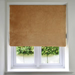 Load image into Gallery viewer, McAlister Textiles Matt Caramel Gold Velvet Roman Blind Roman Blinds Standard Lining 130cm x 200cm Caramel