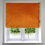 Load image into Gallery viewer, McAlister Textiles Matt Burnt Orange Velvet Roman Blind Roman Blinds Standard Lining 130cm x 200cm Spice