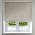 Load image into Gallery viewer, McAlister Textiles Matt Beige Mink Velvet Roman Blind Roman Blinds Standard Lining 130cm x 200cm Beige