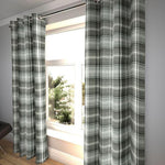 Load image into Gallery viewer, McAlister Textiles Angus Charcoal Grey Tartan Curtains Tailored Curtains 116cm(w) x 182cm(d) (46" x 72")