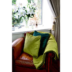 Load image into Gallery viewer, McAlister Textiles Matt Lime Green Velvet Cushion Cushions and Covers