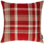 Load image into Gallery viewer, McAlister Textiles Heritage Red + White Tartan Cushion Cushions and Covers Cover Only 43cm x 43cm