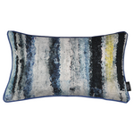 Load image into Gallery viewer, Aura Navy Blue Printed Velvet Pillow
