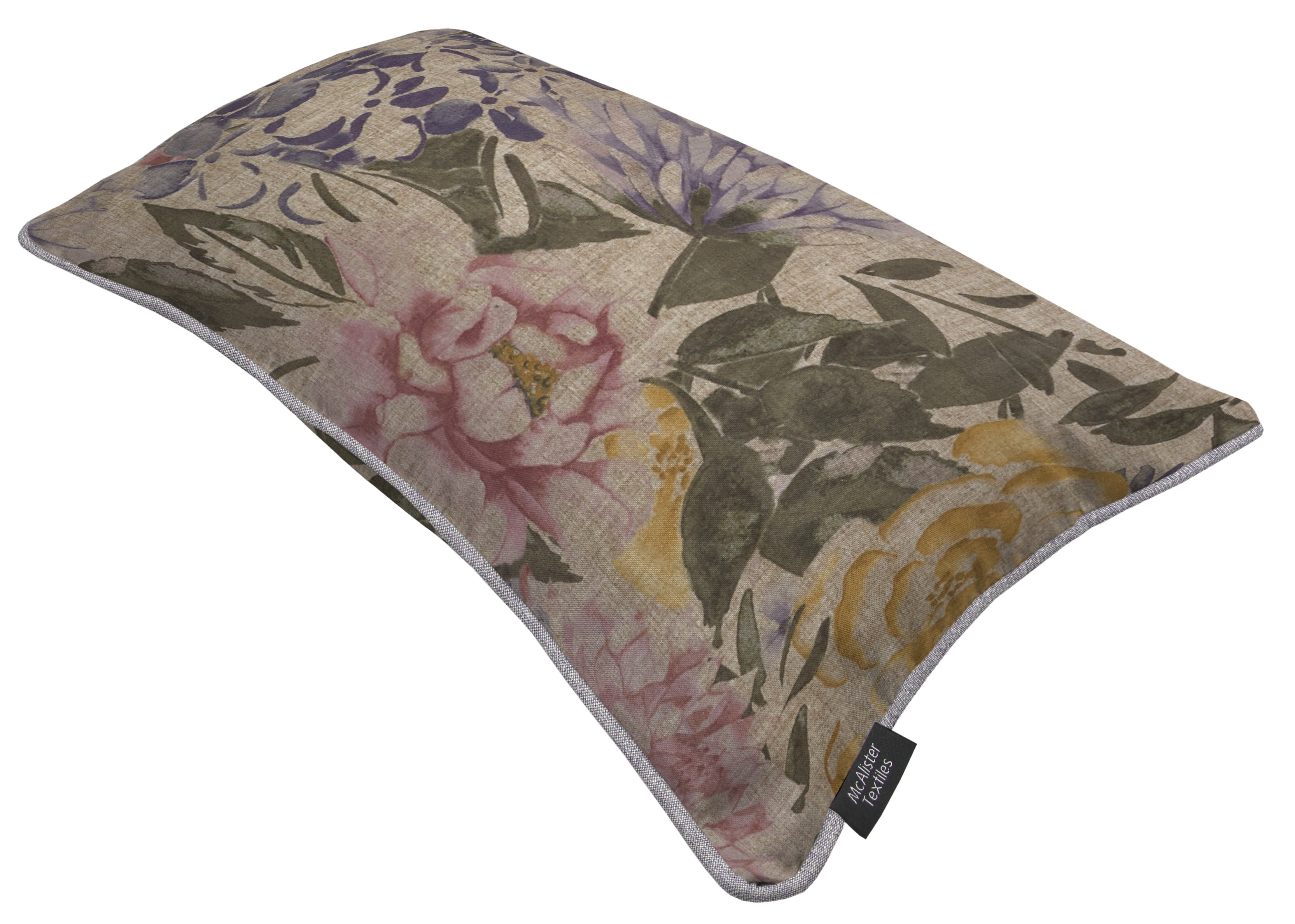 Blooma Purple, Pink and Ochre Floral Pillow