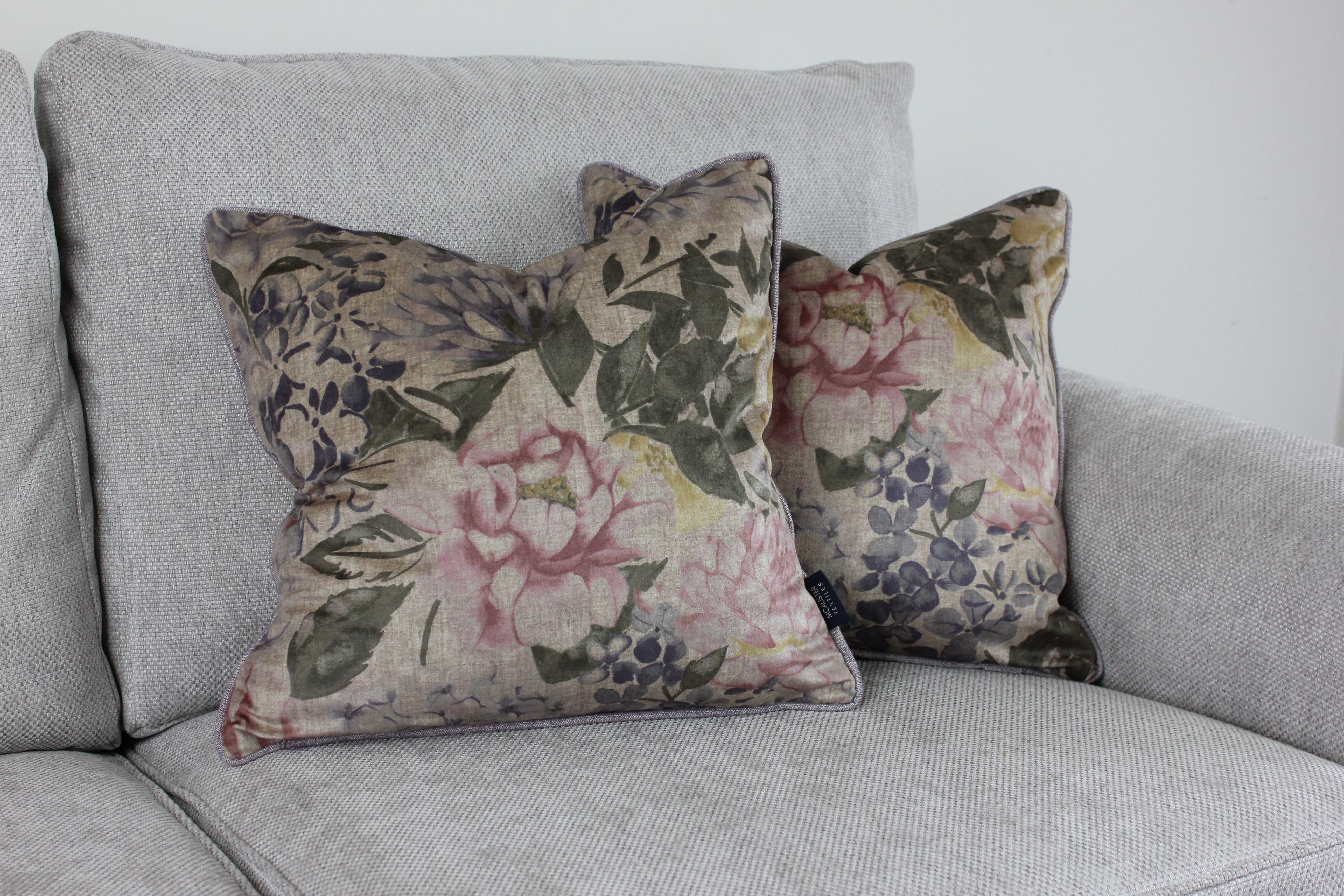 Blooma Purple, Pink and Ochre Floral Cushion