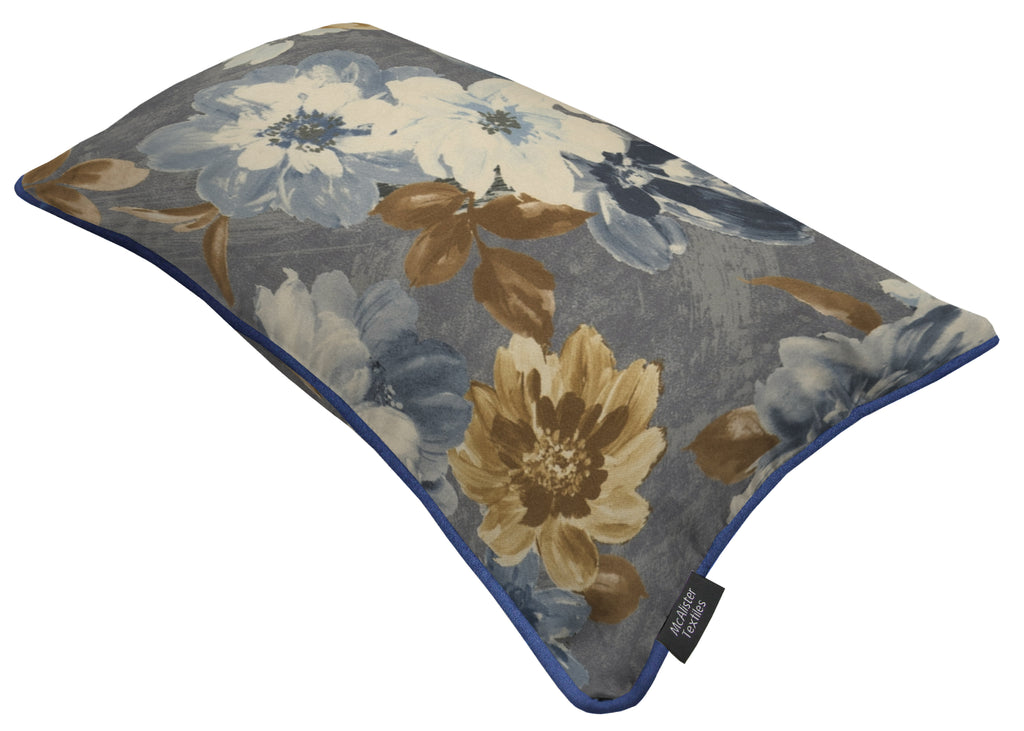 Camilla Navy, Grey and Ochre Pillow