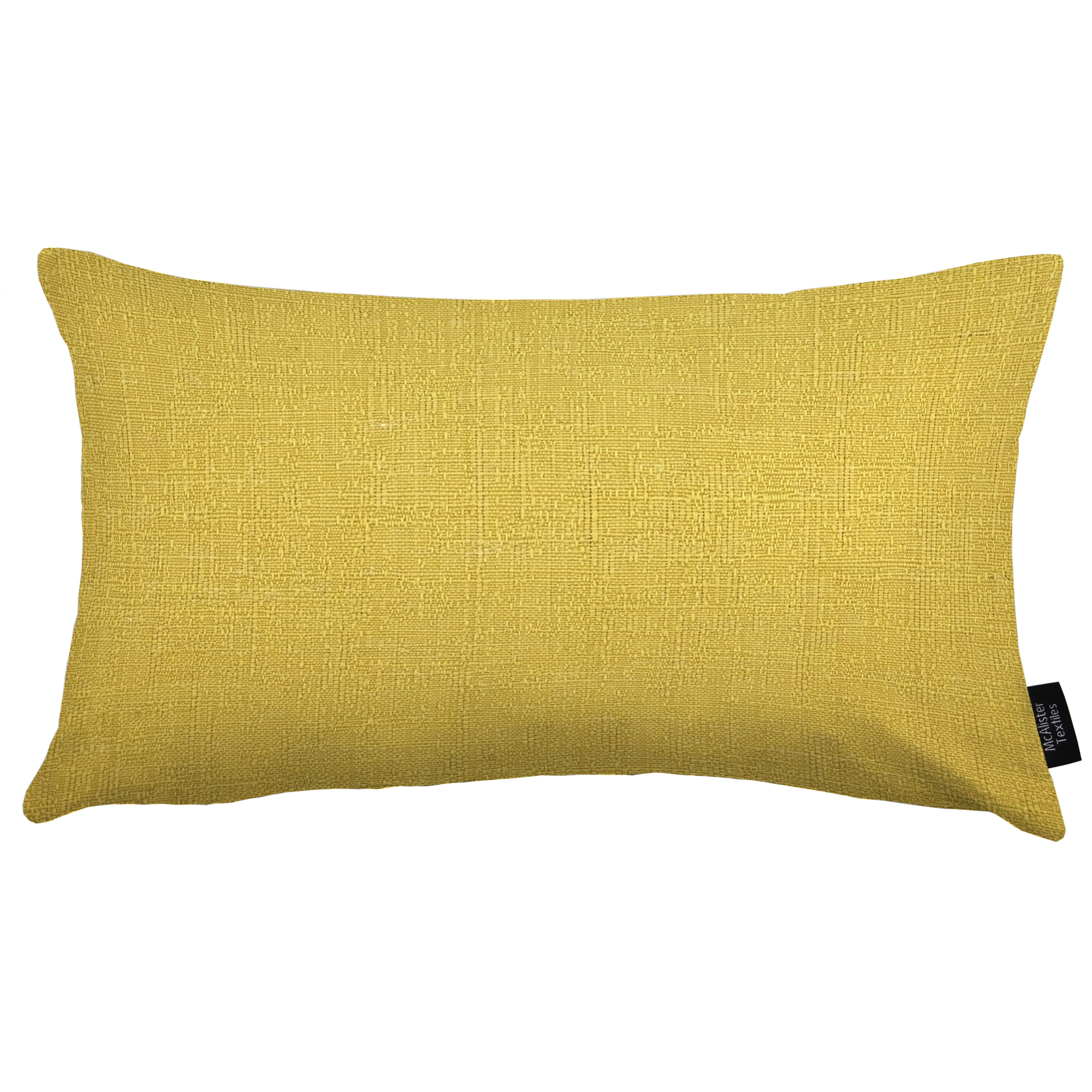 Harmony Ochre Yellow and Dove Grey Plain Pillow