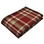 Load image into Gallery viewer, Heritage Red + White Tartan Throws &amp; Runners
